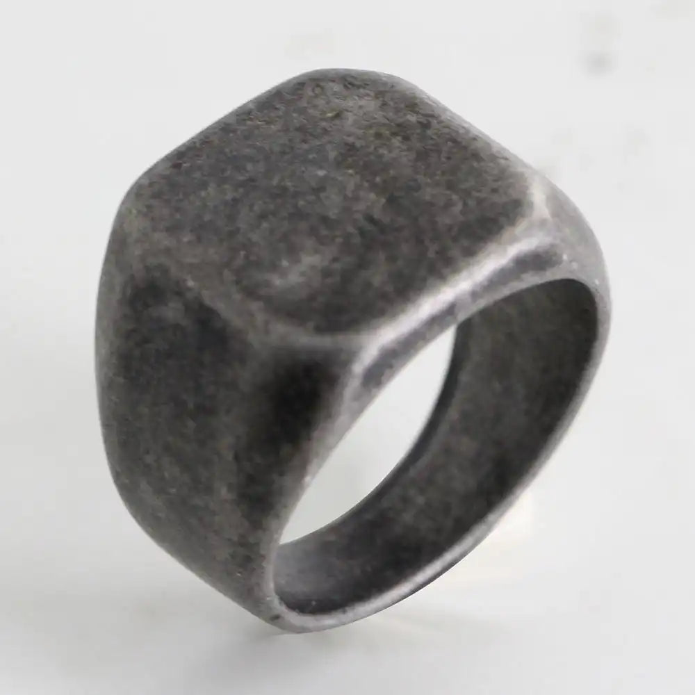 Gold PVD Stainless Steel Vintage Signet Rings / 25205002
