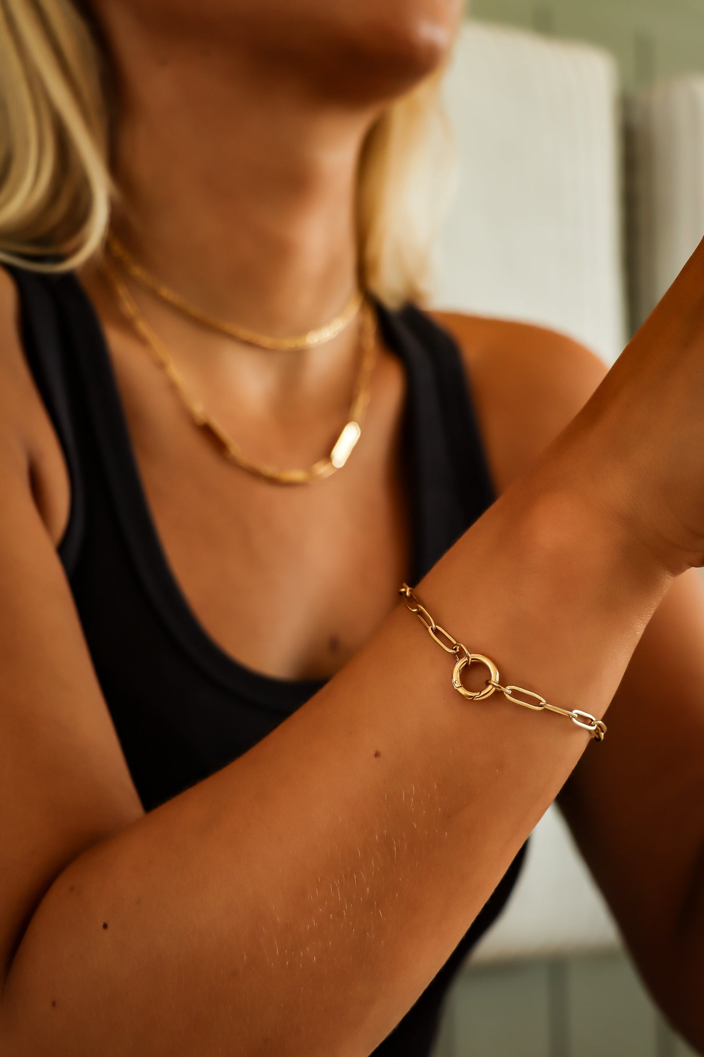 Paperclip Charm Keeper Bracelet Lifestyle