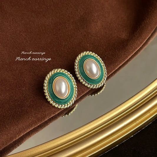 1 Pair Sterling Silver Women Exaggerated Luxury Vintage Stud Earrings Wholesale / KE3004