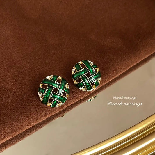 1 Pair Sterling Silver Women Exaggerated Luxury Vintage Stud Earrings Wholesale / KE3008