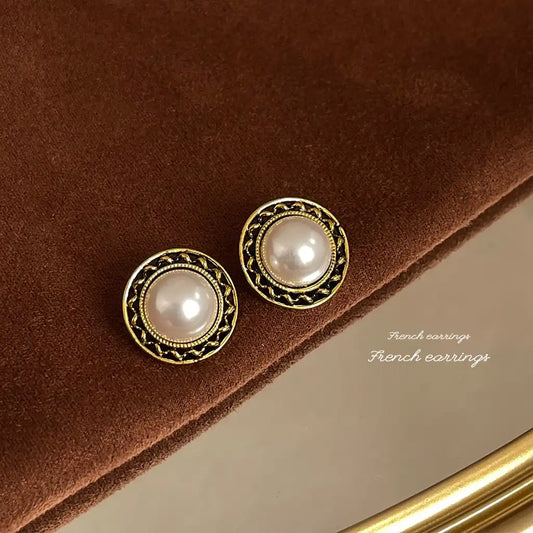 1 Pair Sterling Silver Women Exaggerated Luxury Vintage Stud Earrings Wholesale / KE3009