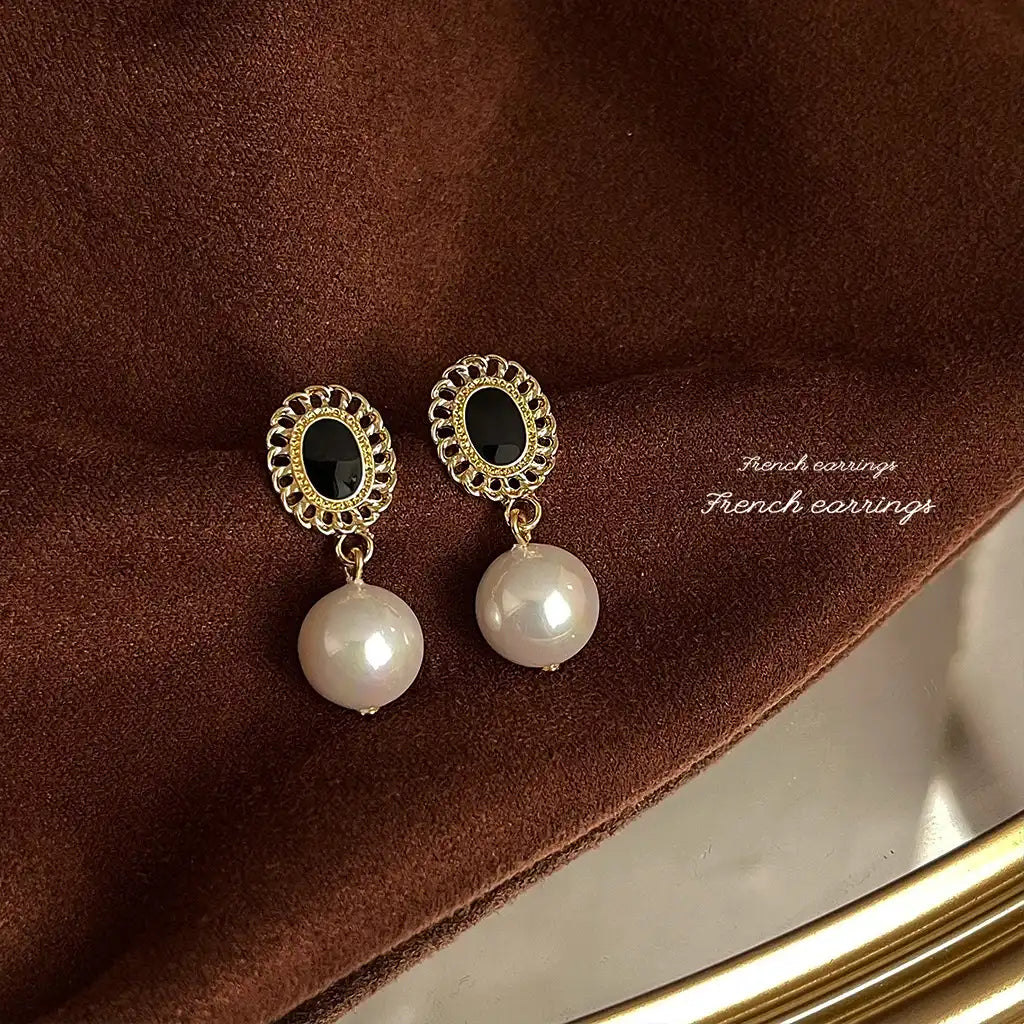 1 Pair Sterling Silver Women Exaggerated Luxury Vintage Drop Earrings Wholesale / KE3024