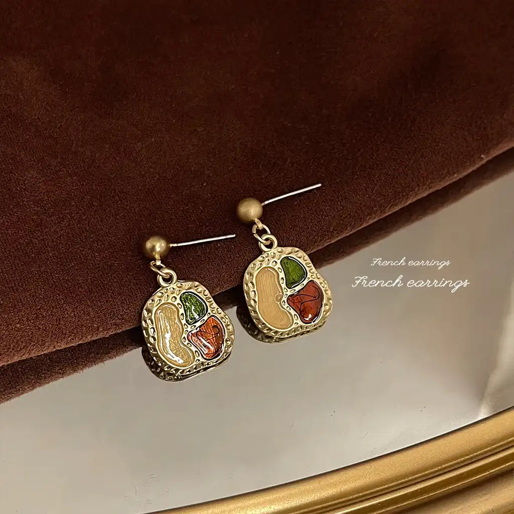 1 Pair Sterling Silver Women Exaggerated Luxury Vintage Drop Earrings Wholesale / KE3026