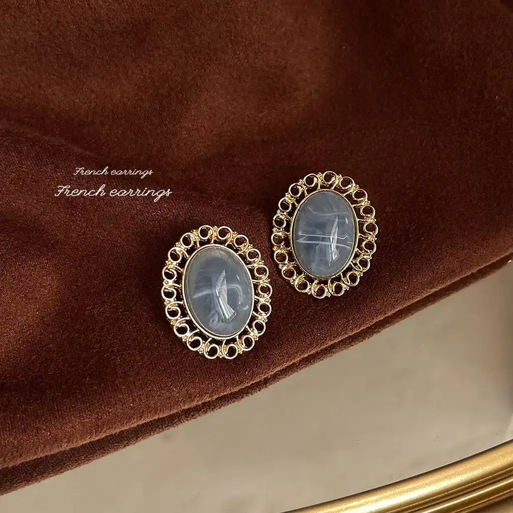 1 Pair Sterling Silver Women Exaggerated Luxury Vintage Stud Earrings Wholesale / KE3030