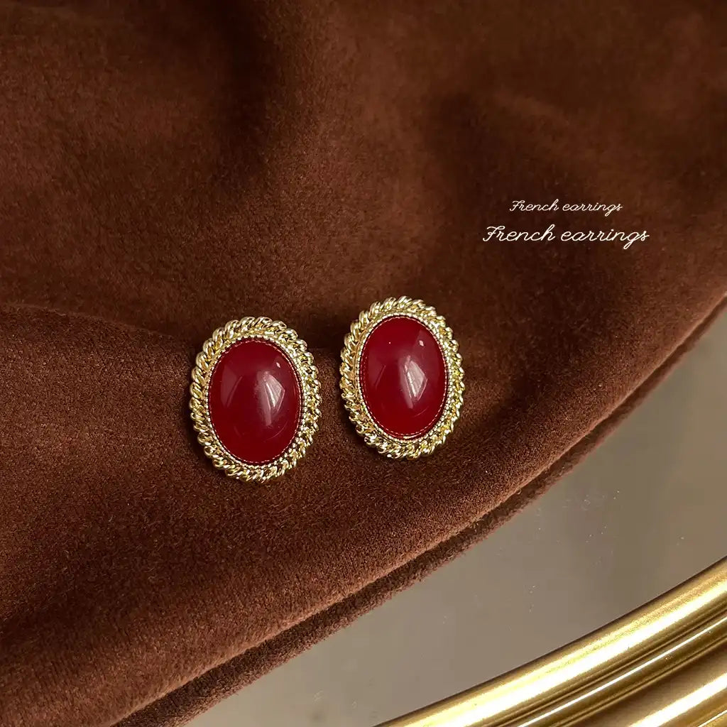 1 Pair Sterling Silver Women Exaggerated Luxury Vintage Stud Earrings Wholesale / KE3044