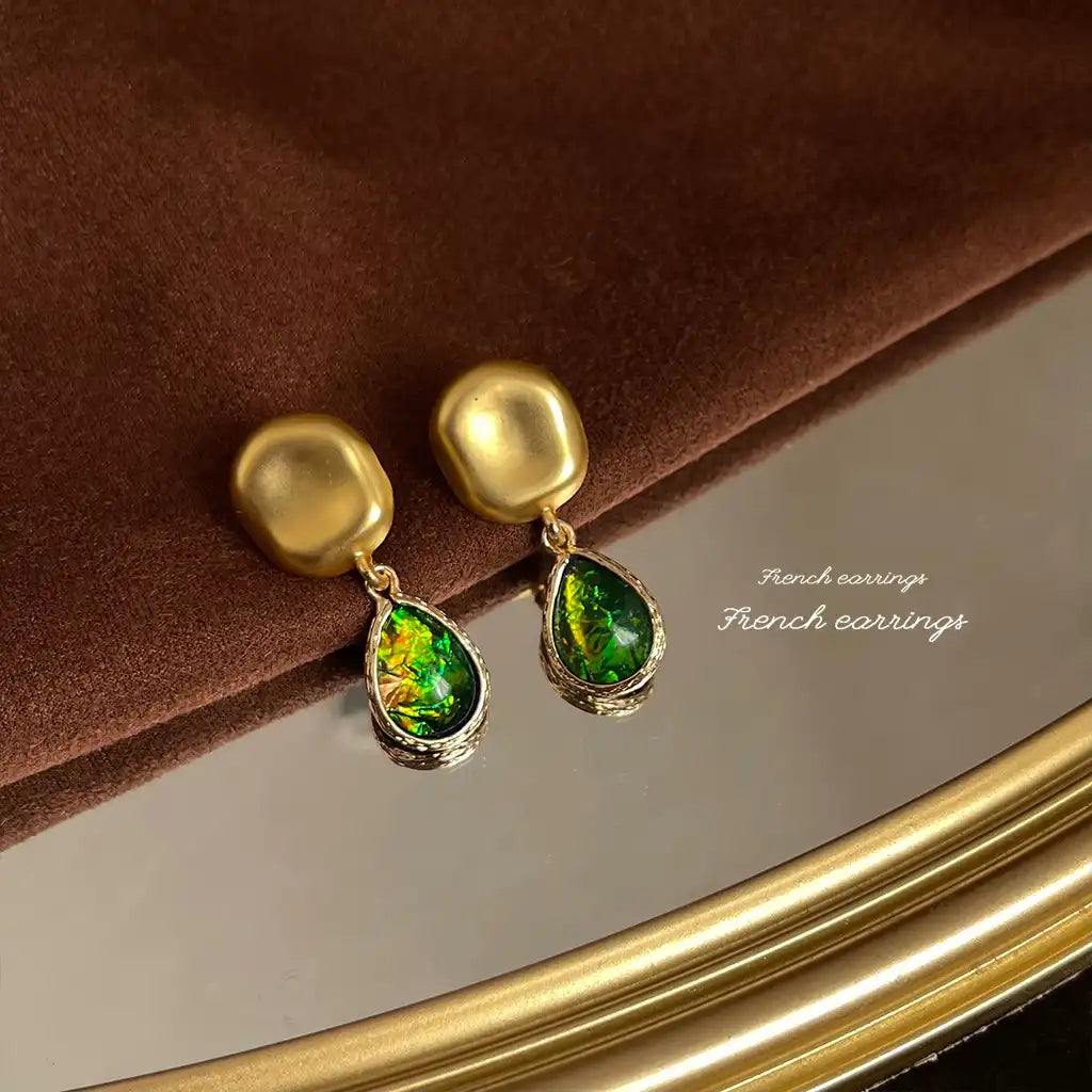 1 Pair Sterling Silver Women Exaggerated Luxury Vintage Drop Earrings Wholesale / KE3051
