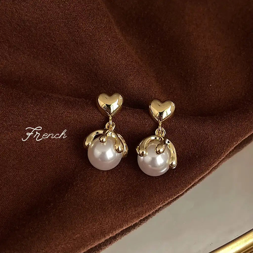 1 Pair Sterling Silver Exaggerated Vintage Stud Earrings Wholesale / KE3062