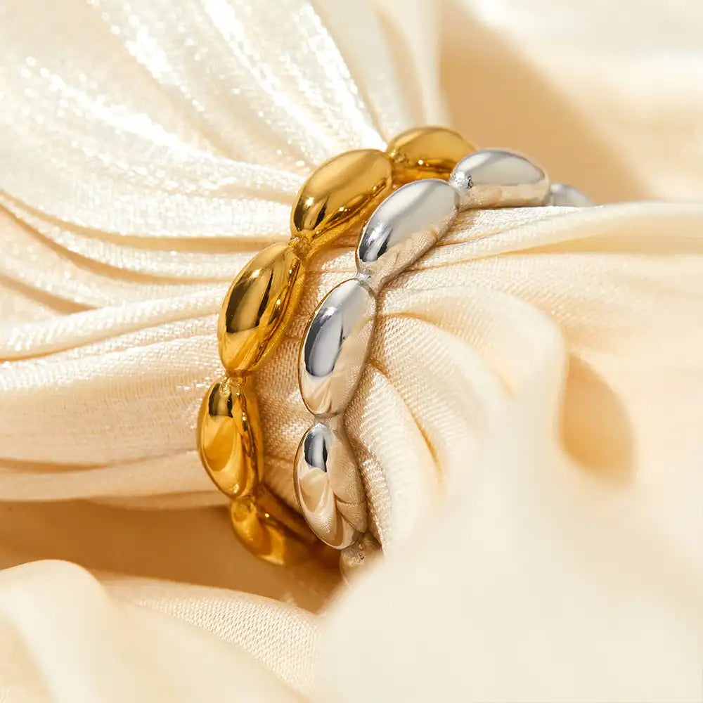 18K Gold PVD titanium steel Minimalist women's ring / 25204012