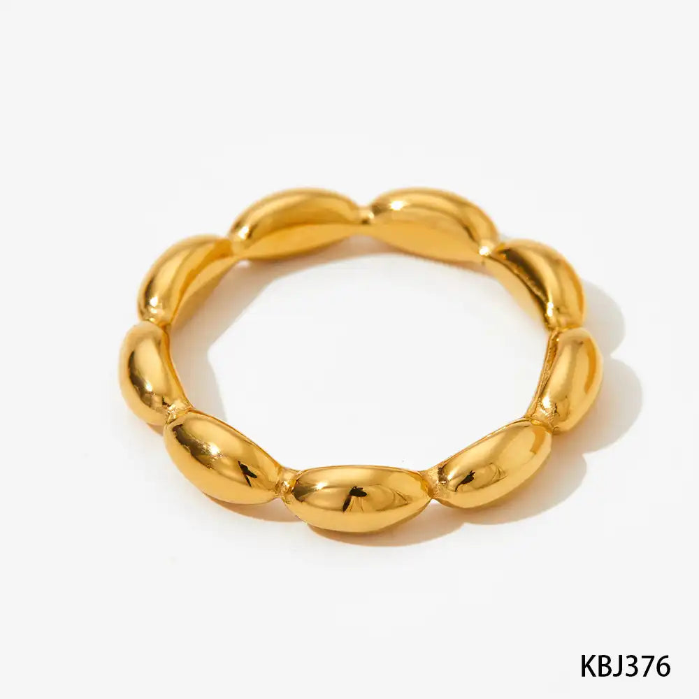 18K Gold PVD titanium steel Minimalist women's ring / 25204012
