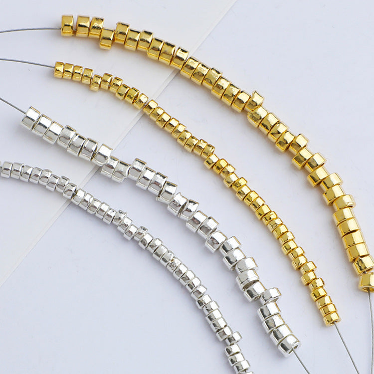 Multi Color Round Sterling Silver Beads ( pk of 10 )