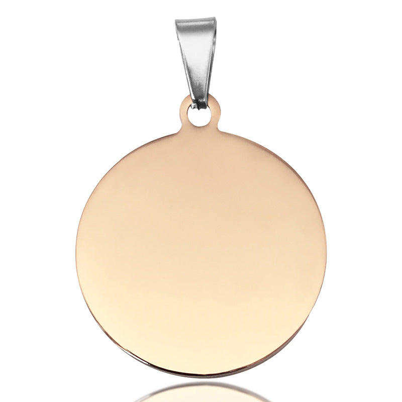 Stainless Steel Engravable Round Cat Dog Tags ( pk of 10 ) / KT0017