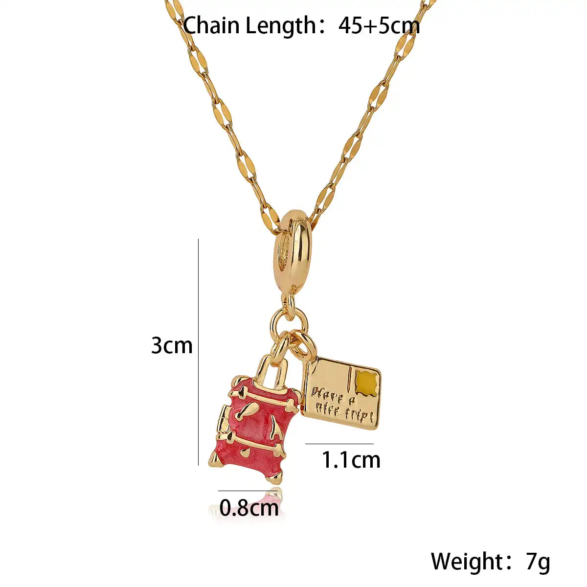 Gold Plated Copper Irregular Polygon Pendant Necklace / KN1032