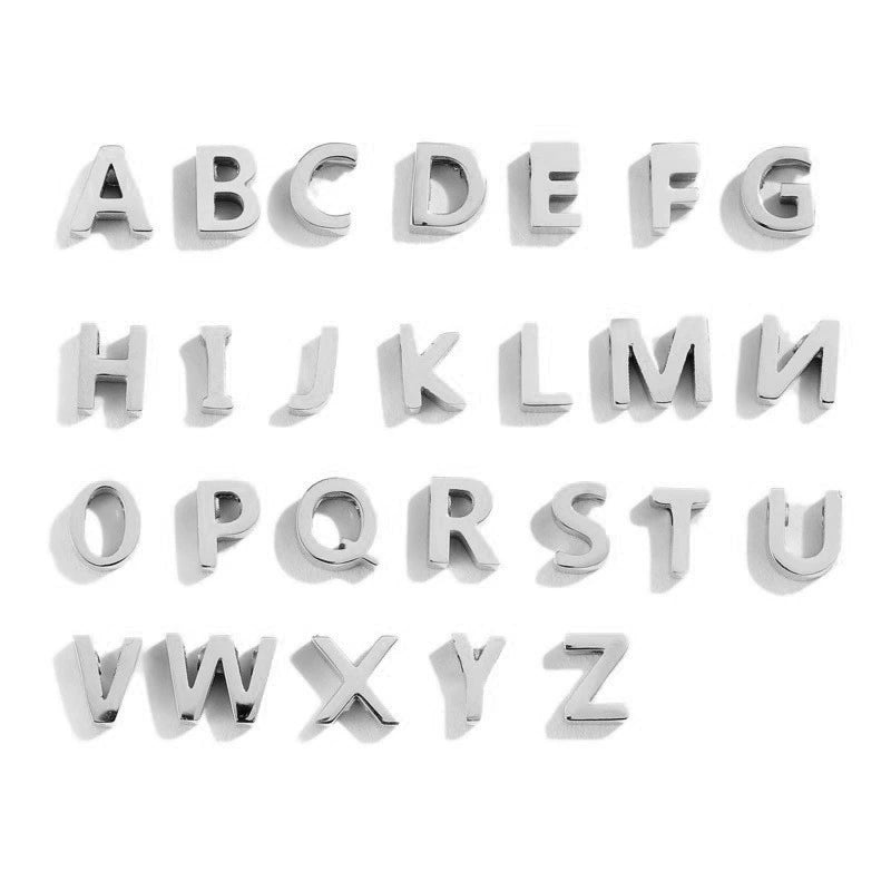 6.1mm Stainless Steel A-Z Letter Pendant (Pk of 10 ) / KP0011
