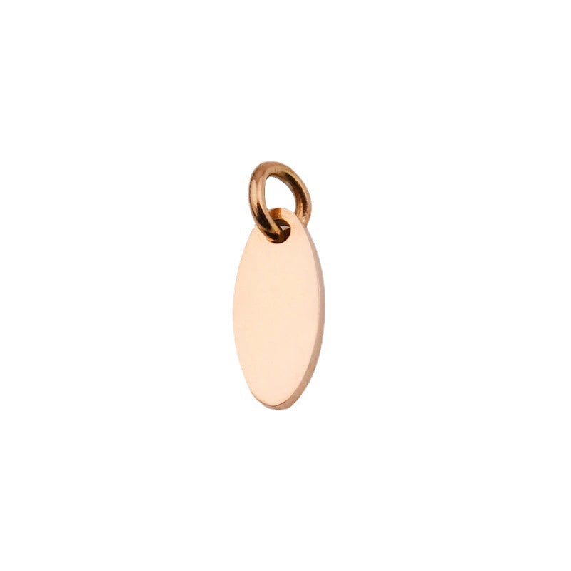 12*5mm Polished engravable stainless steel Oval pendant bulk wholesale / KC2020