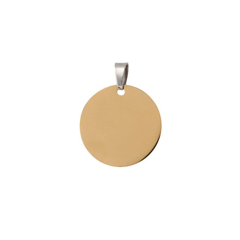 Stainless Steel Engravable Round Cat Dog Tags ( pk of 10 ) / KT0018