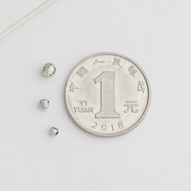 Round Beads Sterling Silver Beads ( pk of 10 )