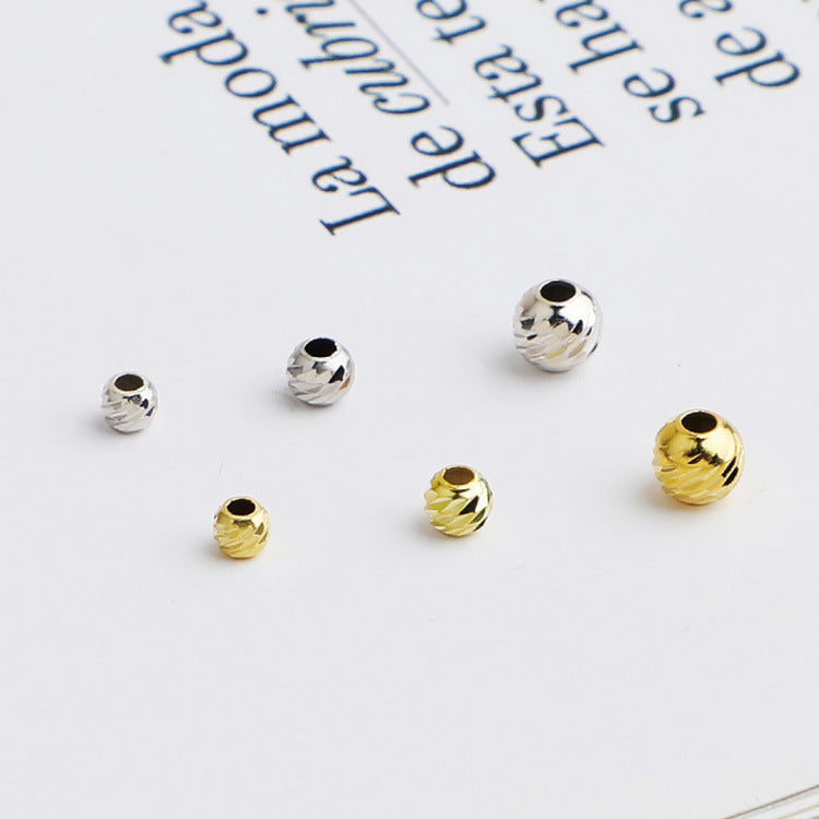 Round Beads Sterling Silver Beads ( pk of 10 )