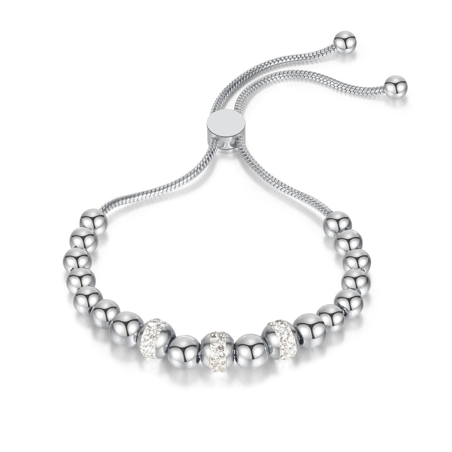 Stainless Steel Adjustable Pearl Beaded Bracelet / KB3013