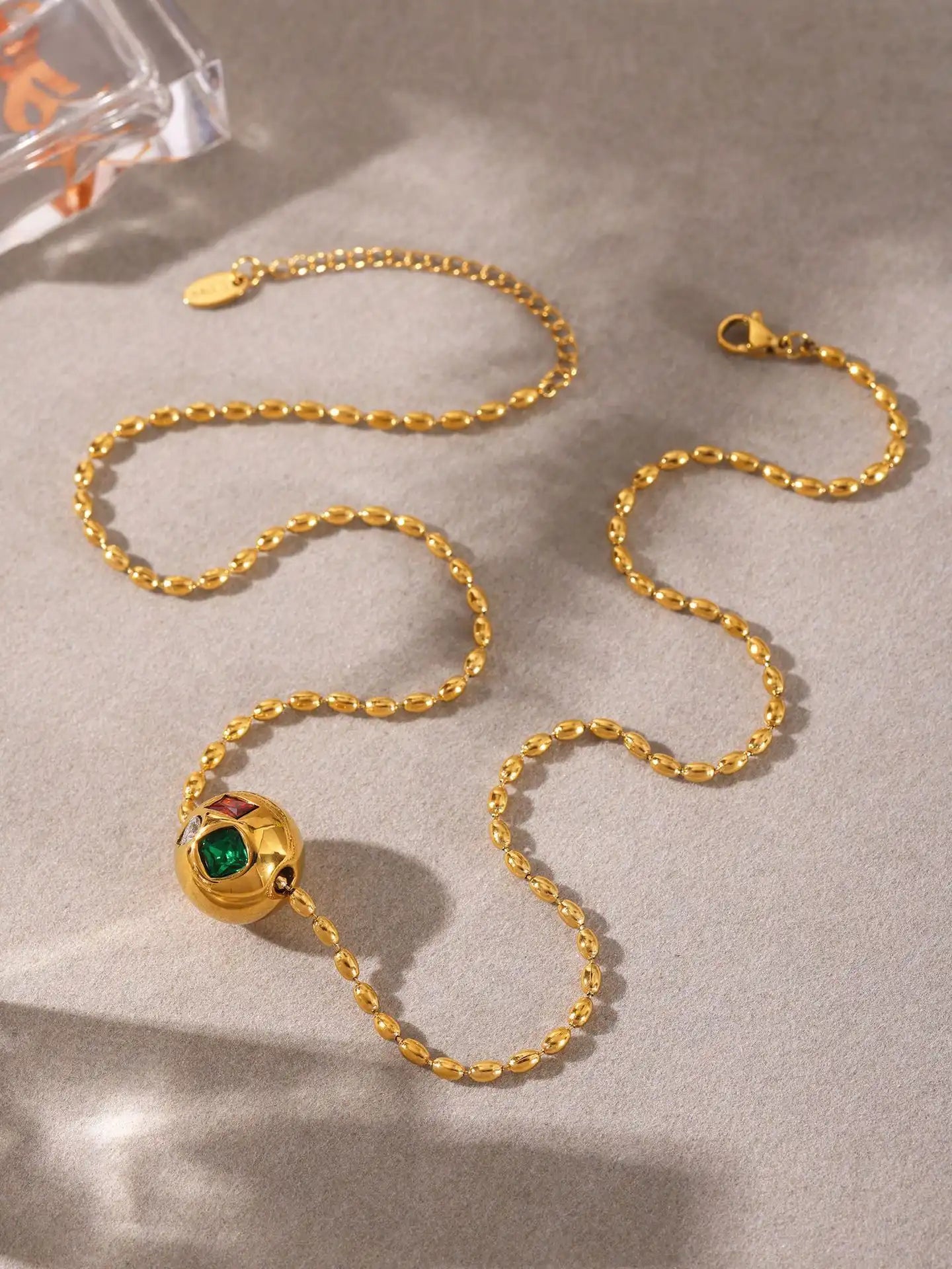 Stainless Steel Beaded Necklace / 25003046