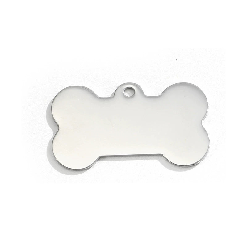 Stainless Steel Blank Engravable Bone Dog Tags / Lot of 10pcs / KT0001