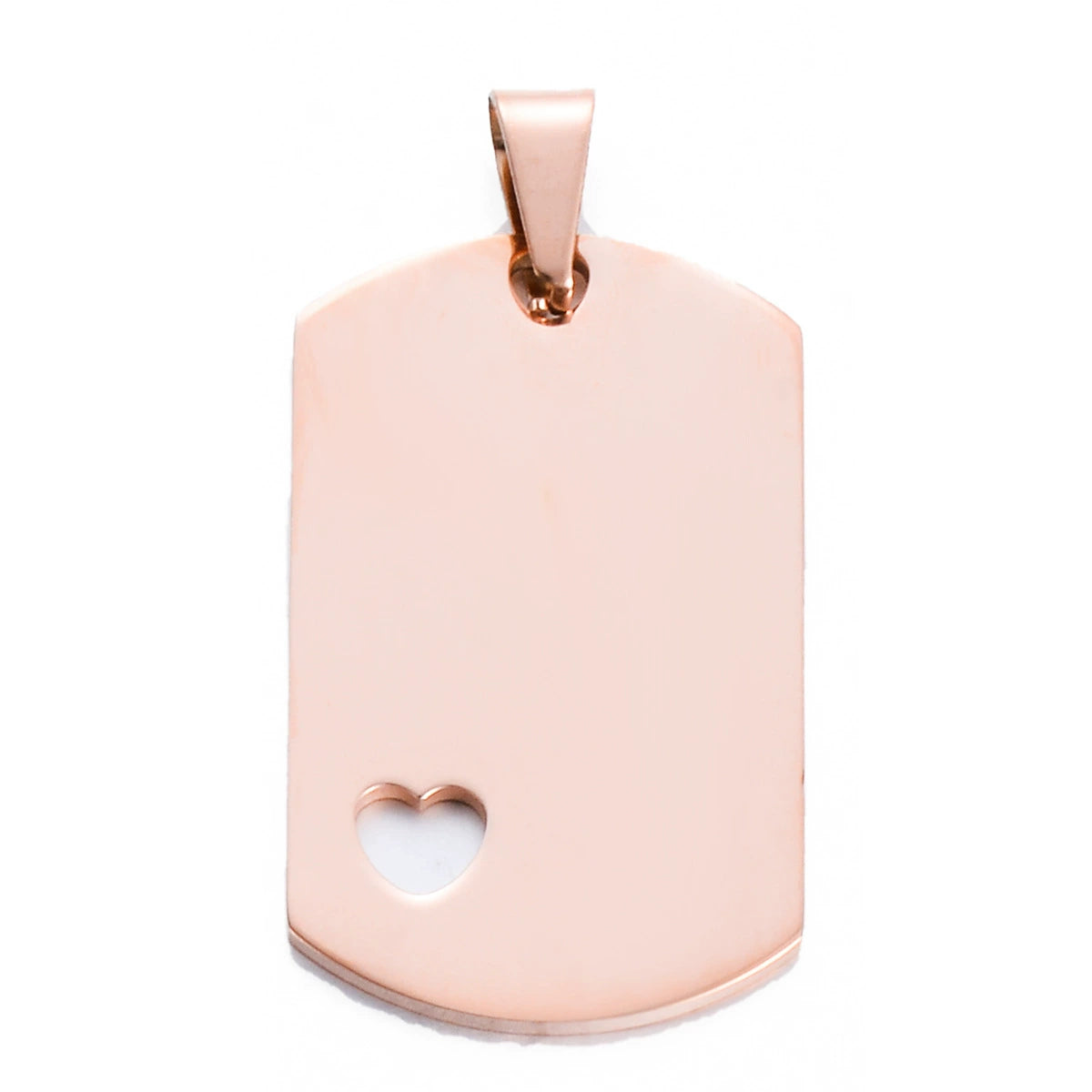 40*24mm Stainless Steel Blank Hollow HeartMinitary Dog Cat Tags ( pk of 10 ) / KT0012