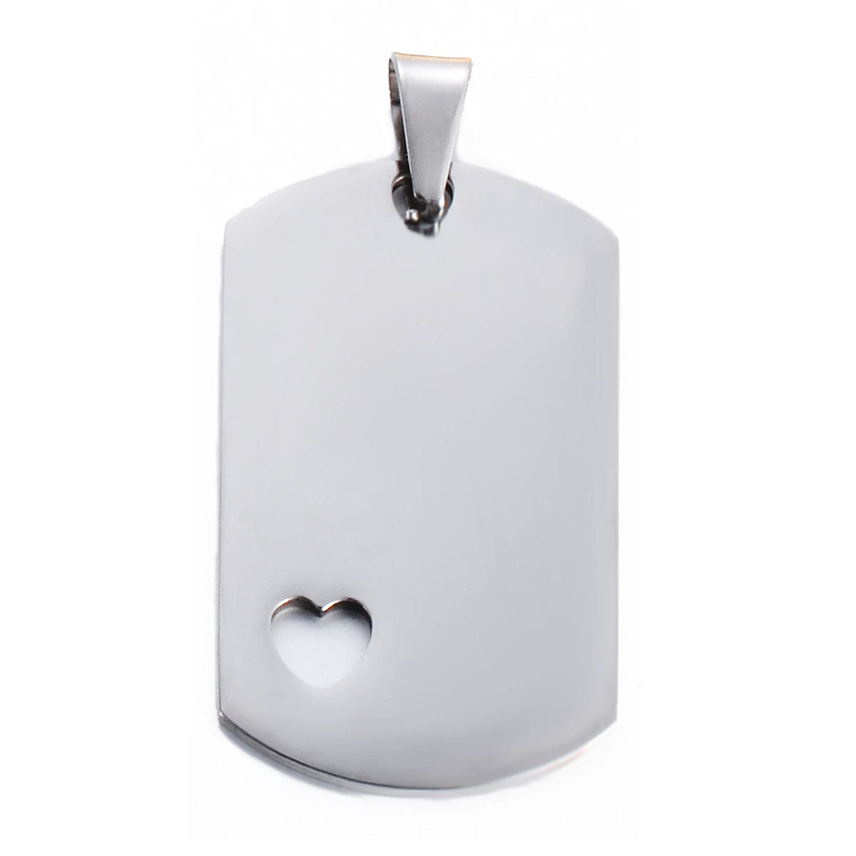 40*24mm Stainless Steel Blank Hollow HeartMinitary Dog Cat Tags ( pk of 10 ) / KT0012