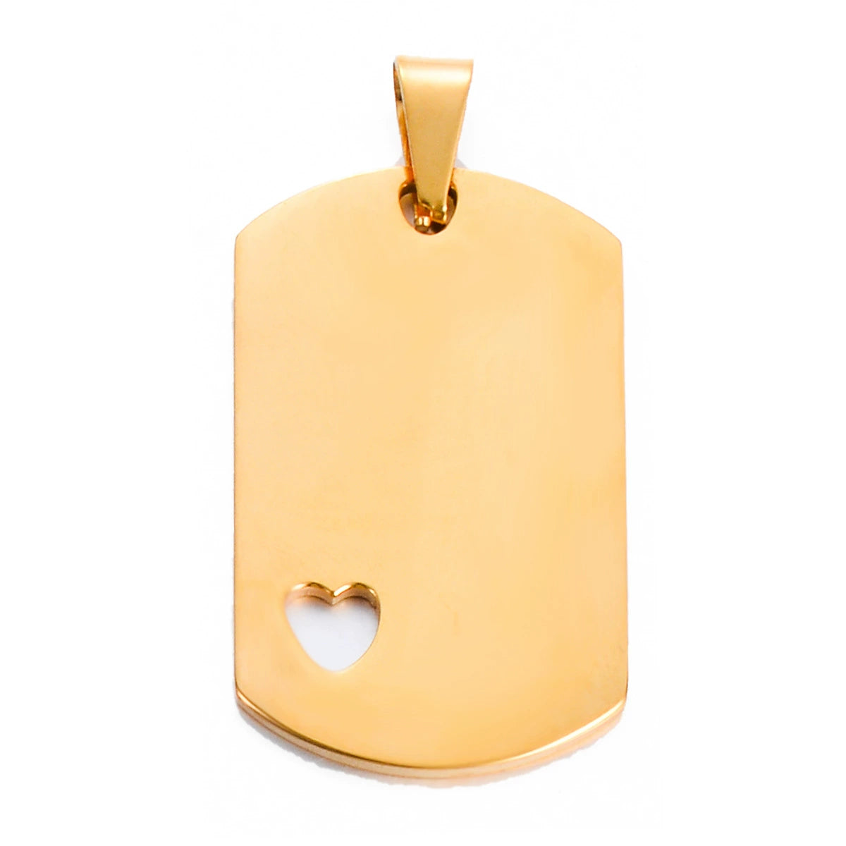 40*24mm Stainless Steel Blank Hollow HeartMinitary Dog Cat Tags ( pk of 10 ) / KT0012