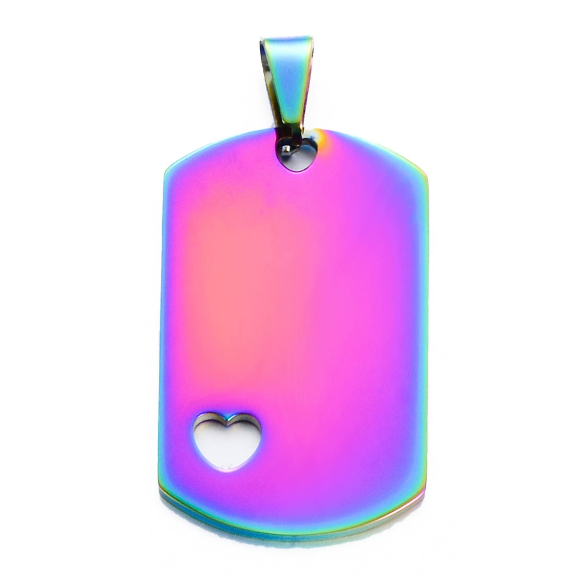 40*24mm Stainless Steel Blank Hollow HeartMinitary Dog Cat Tags ( pk of 10 ) / KT0012