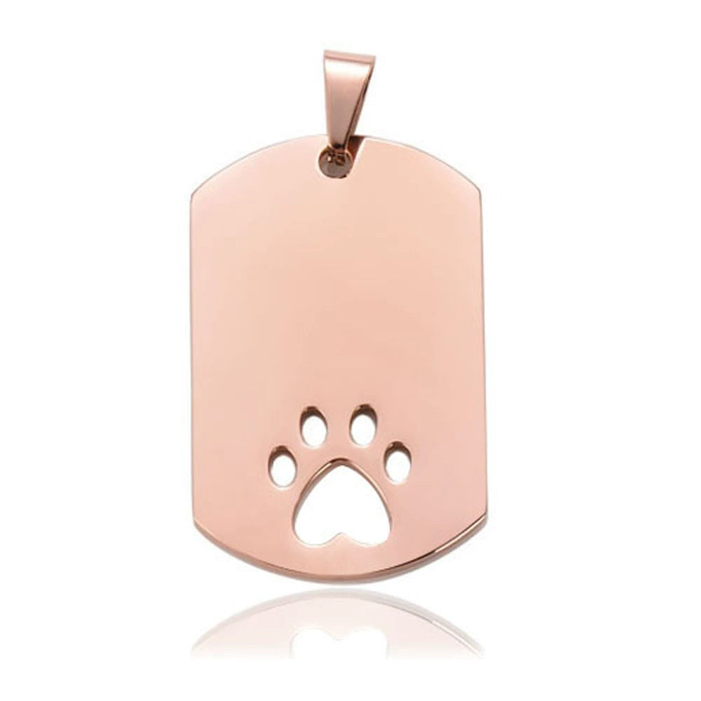 Stainless Steel Blank Hollow Paw Military Dog Tags ( pk of 10 ) / KT0015