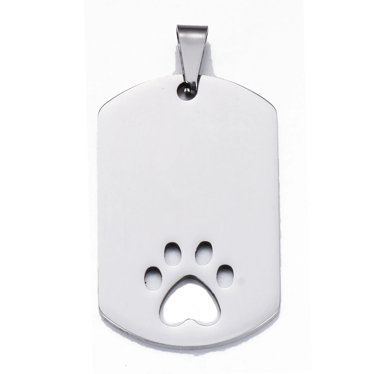 Stainless Steel Blank Hollow Paw Military Dog Tags ( pk of 10 ) / KT0015