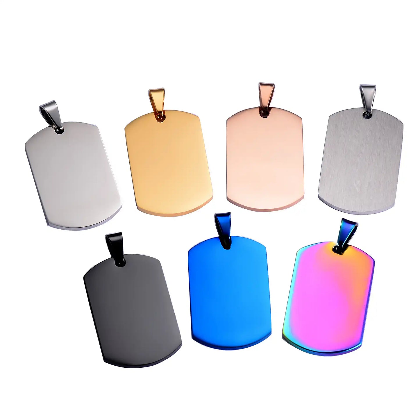 Stainless Steel Blank Military Cat Dog Tags ( pk of 10 ) / KT0009