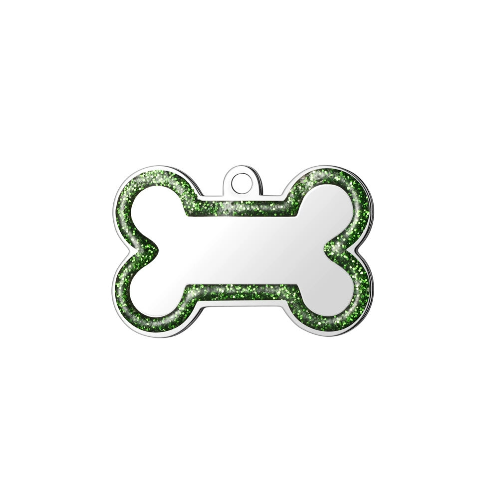 Stainless Steel Enamel Engravable Bone Cat Dog Tags / Lot of 10pcs / KT0004