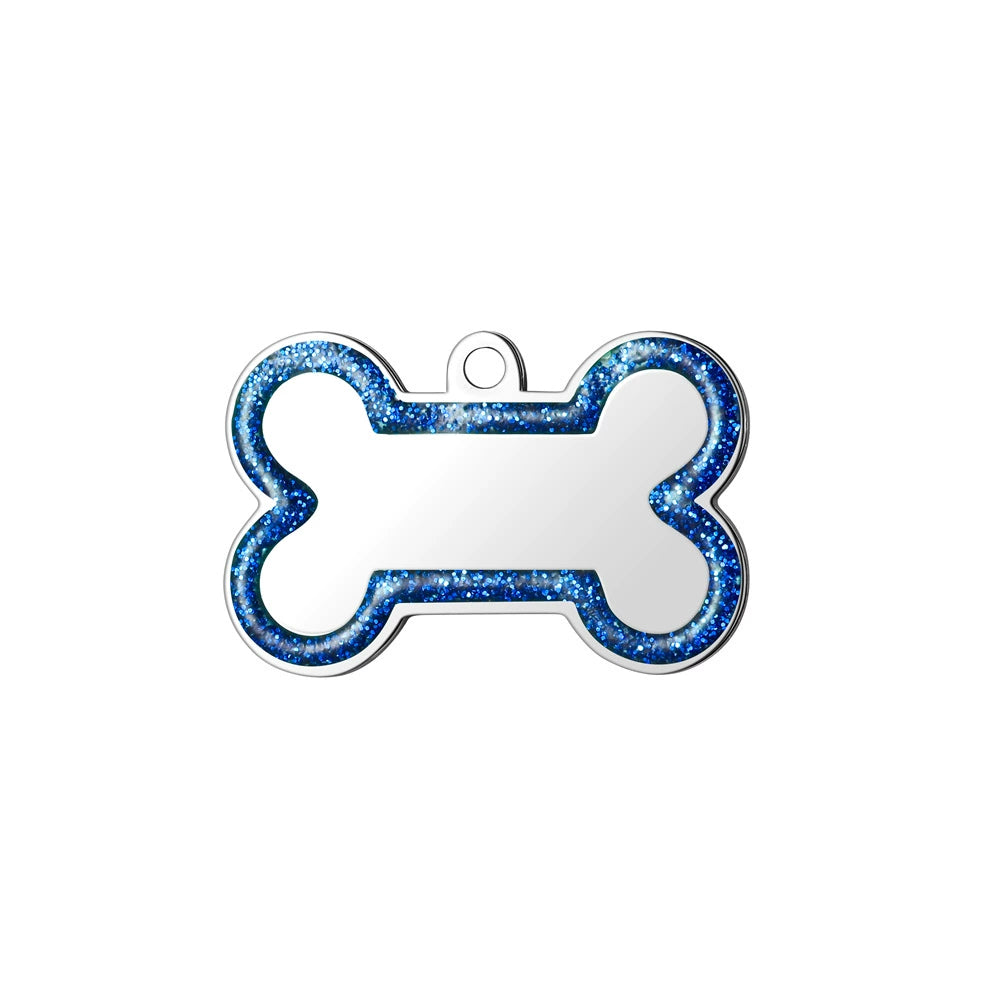 Stainless Steel Enamel Engravable Bone Cat Dog Tags / Lot of 10pcs / KT0004