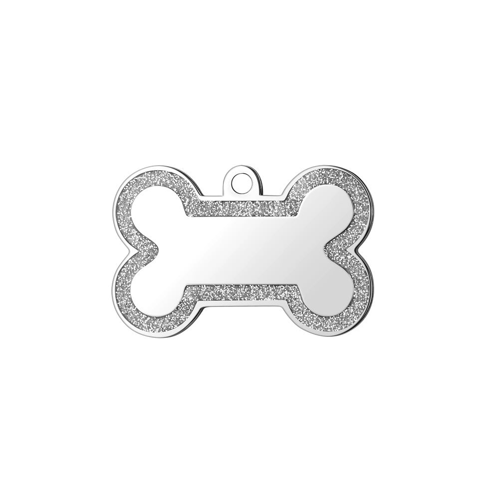 Stainless Steel Enamel Engravable Bone Cat Dog Tags / Lot of 10pcs / KT0004