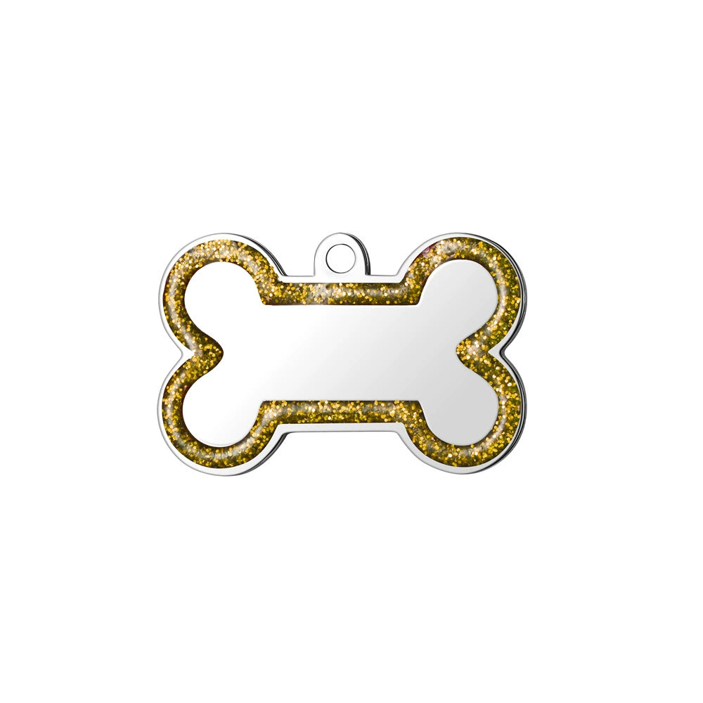 Stainless Steel Enamel Engravable Bone Cat Dog Tags / Lot of 10pcs / KT0004