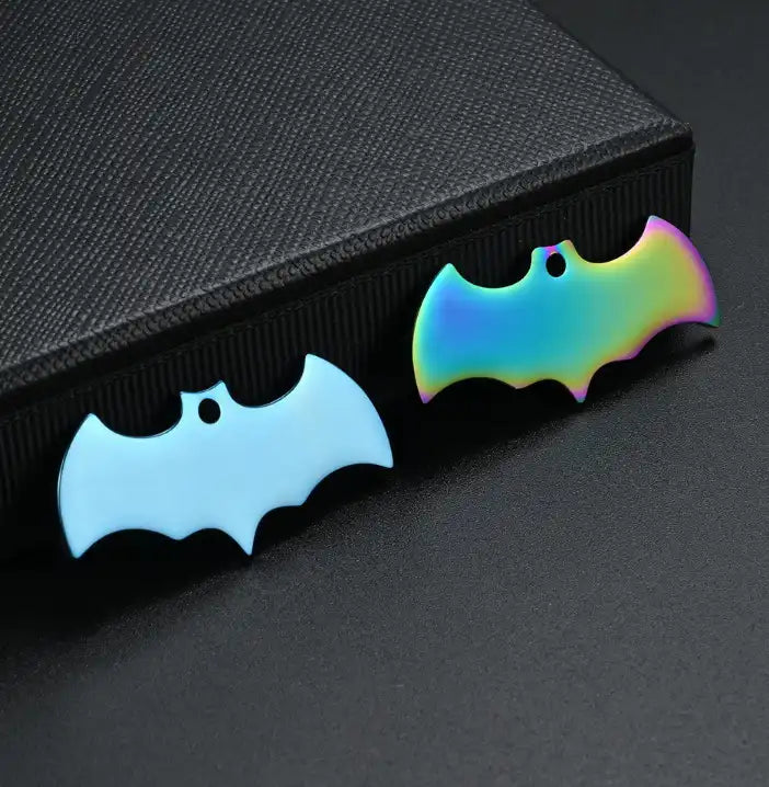 Stainless Steel Engravable Bat Shape Cat Dog Tags ( pk of 10 ) / KT0045