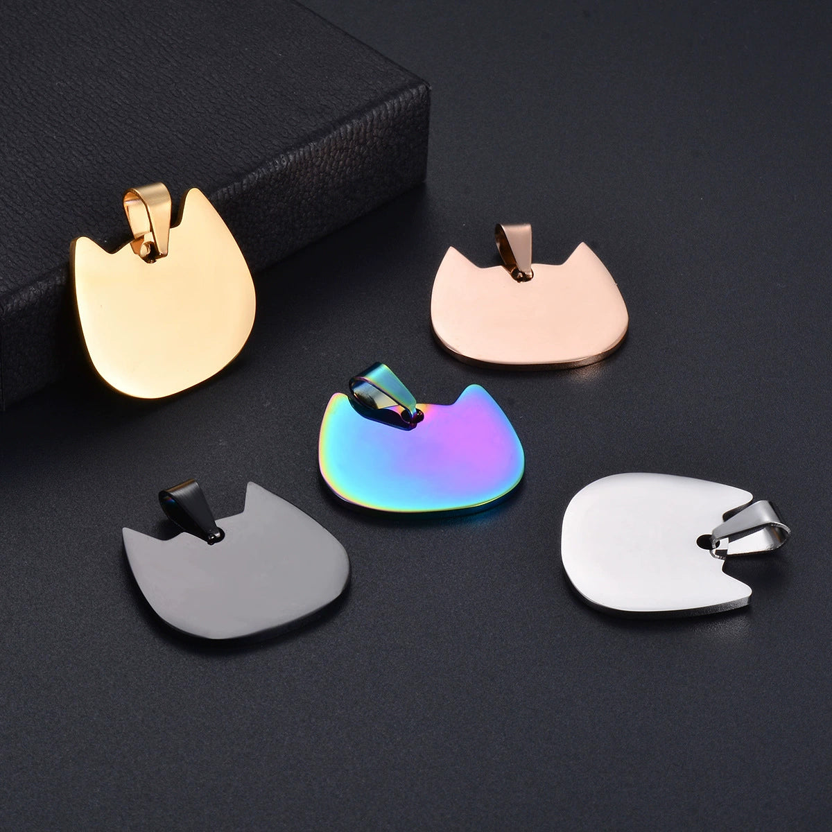 Stainless Steel Engravable Cat Tags ( pk of 10 ) / KT0035