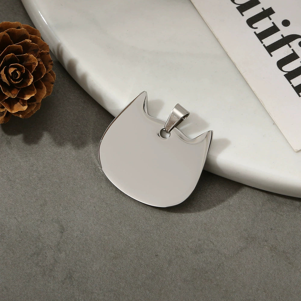 Stainless Steel Engravable Cat Tags ( pk of 10 ) / KT0035