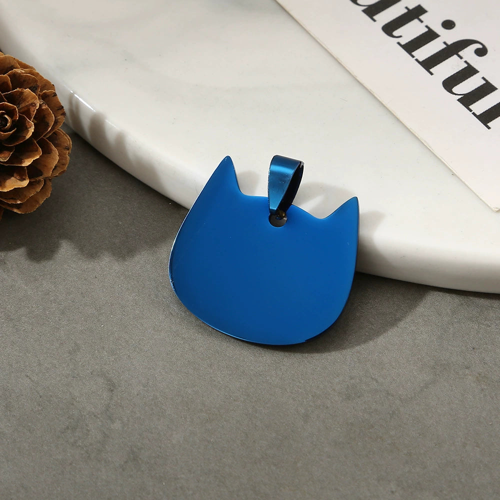 Stainless Steel Engravable Cat Tags ( pk of 10 ) / KT0035