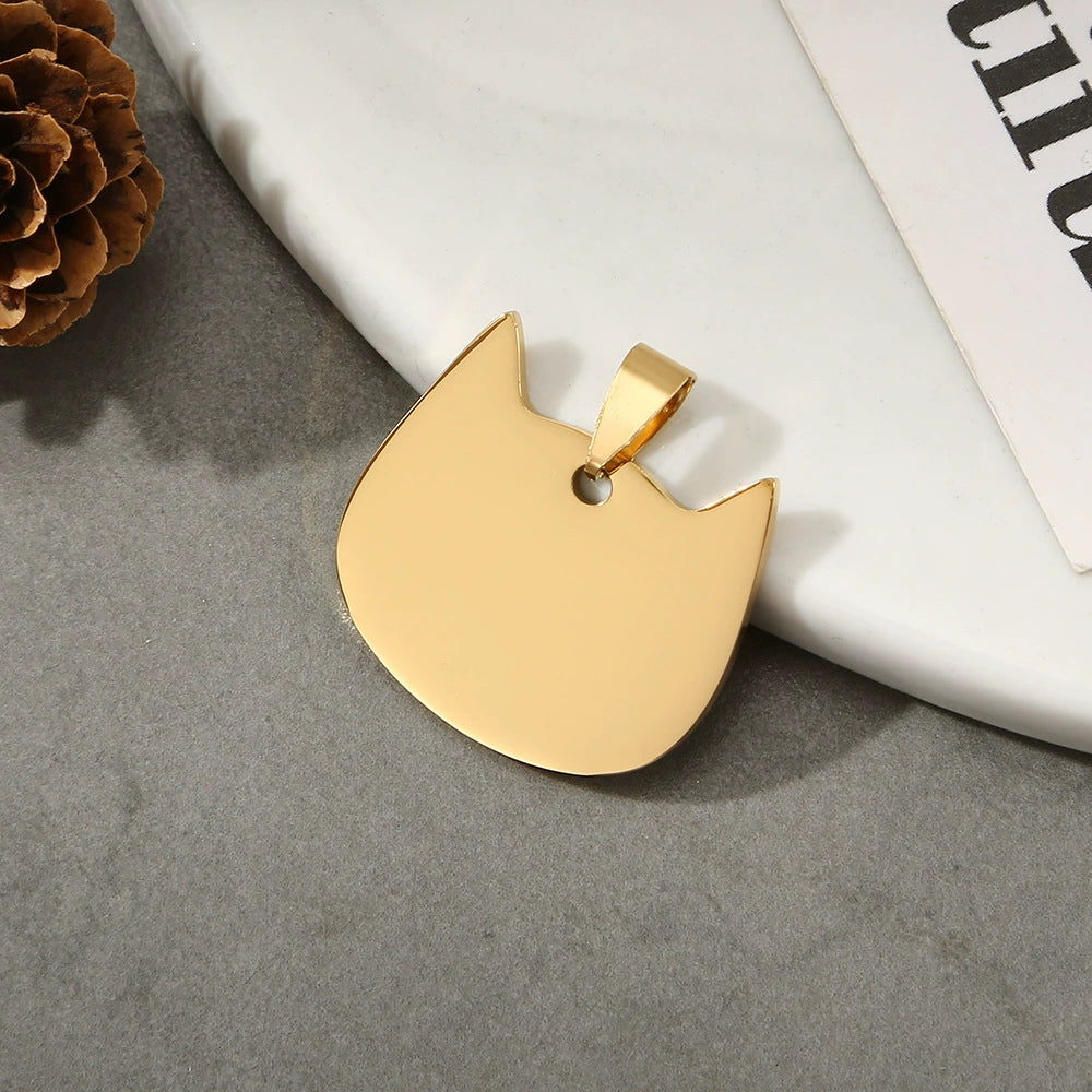 Stainless Steel Engravable Cat Tags ( pk of 10 ) / KT0035