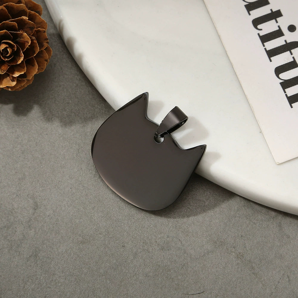Stainless Steel Engravable Cat Tags ( pk of 10 ) / KT0035