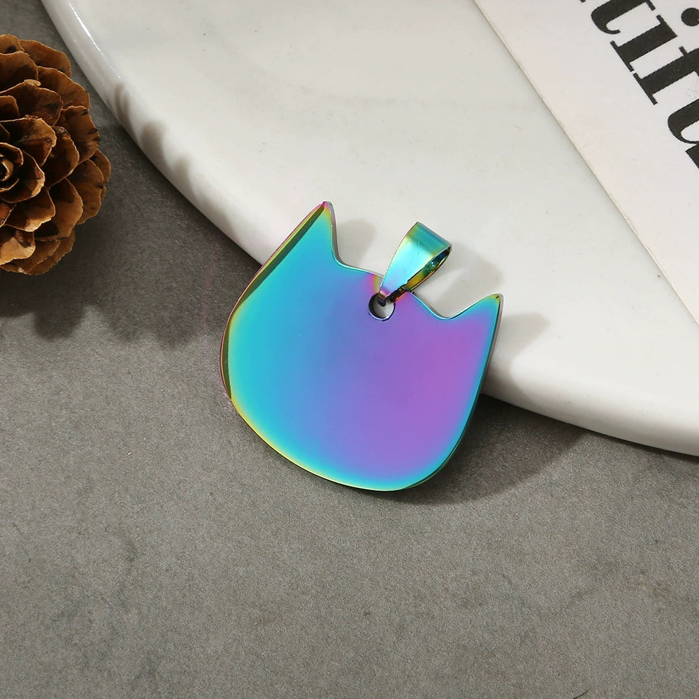 Stainless Steel Engravable Cat Tags ( pk of 10 ) / KT0035