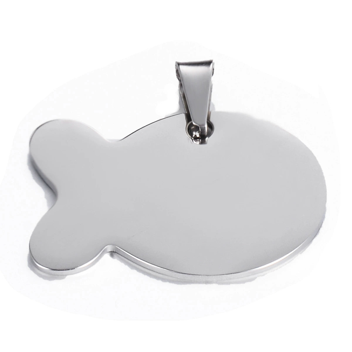 Stainless Steel Engravable Fish Shape Dog Tags ( pk of 10 ) / KT0049