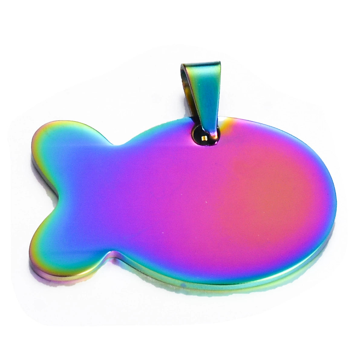 Stainless Steel Engravable Fish Shape Dog Tags ( pk of 10 ) / KT0049
