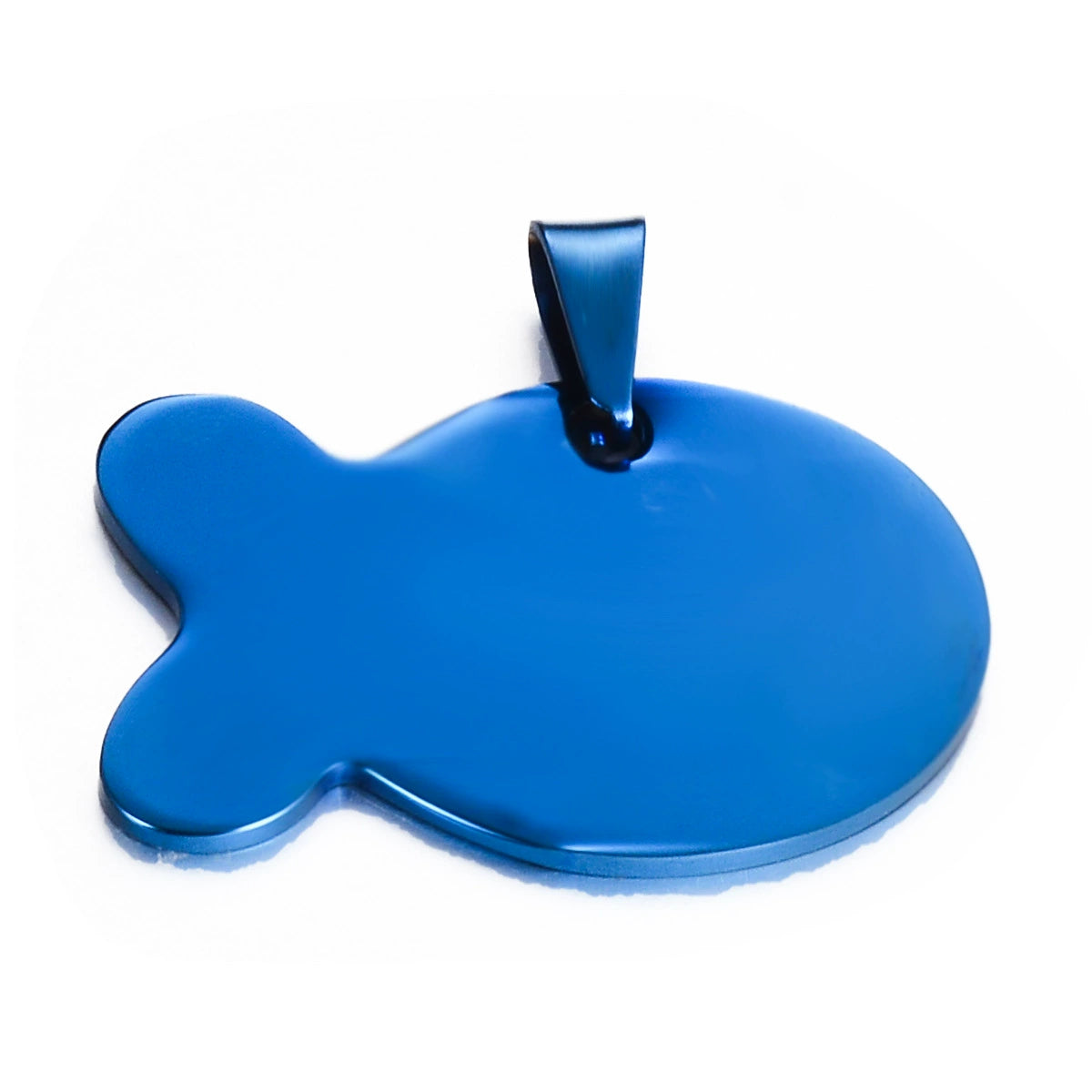 Stainless Steel Engravable Fish Shape Dog Tags ( pk of 10 ) / KT0049