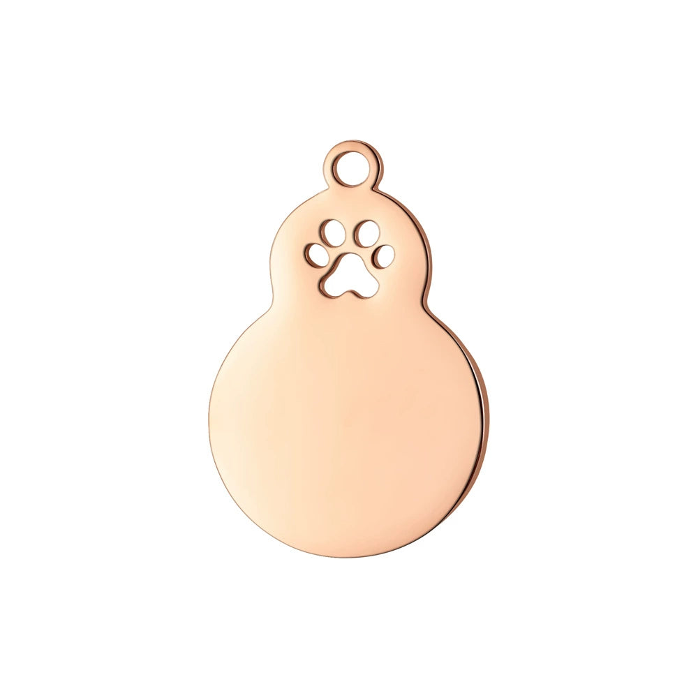 Stainless Steel Engravable Gourd Shape Cat Dog Tags ( pk of 10 ) / KT0046