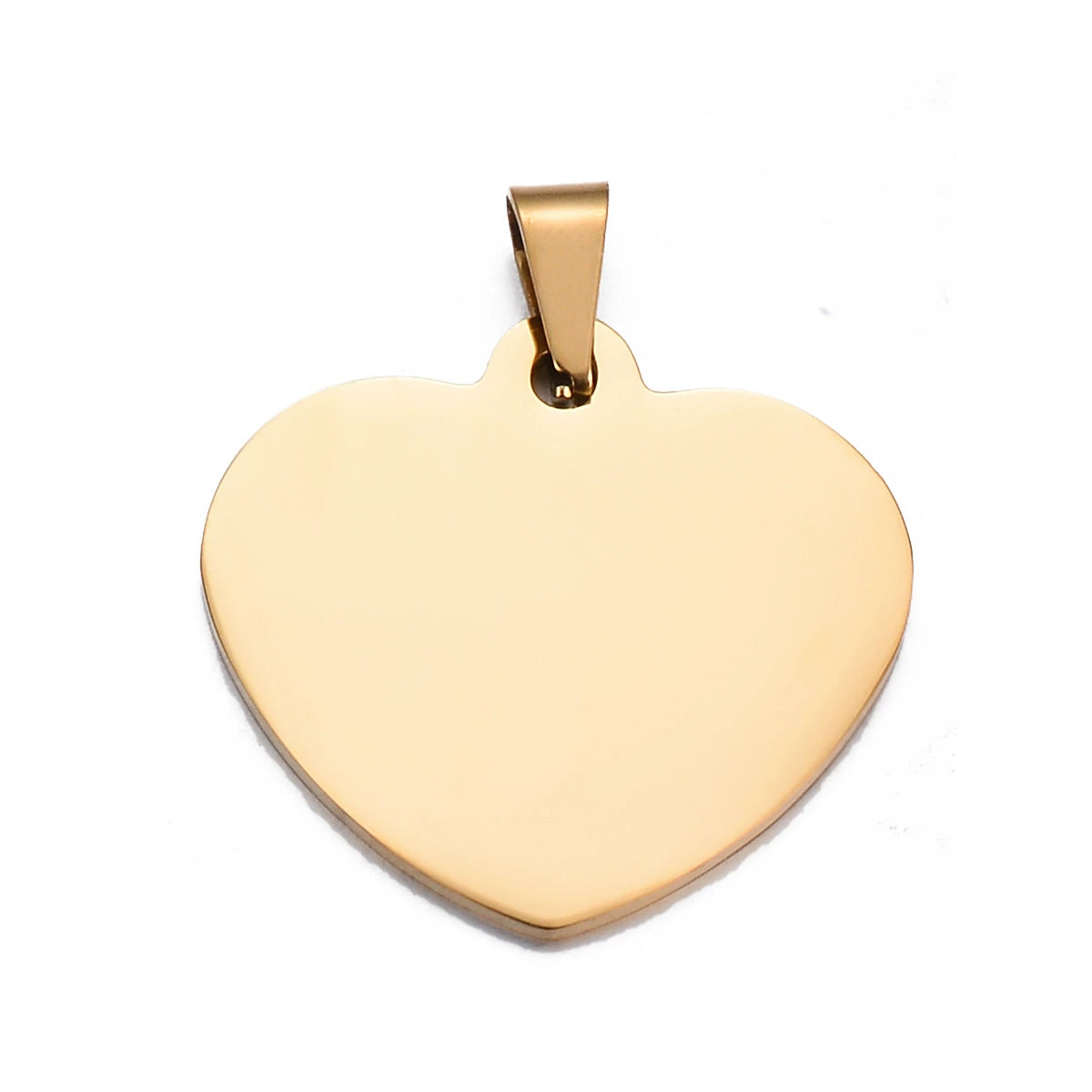 Stainless Steel Engravable Heart Cat Dog Tags ( pk of 10 ) / KT0025