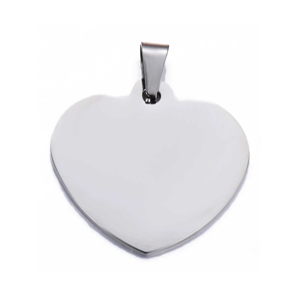 Stainless Steel Engravable Heart Cat Dog Tags ( pk of 10 ) / KT0025