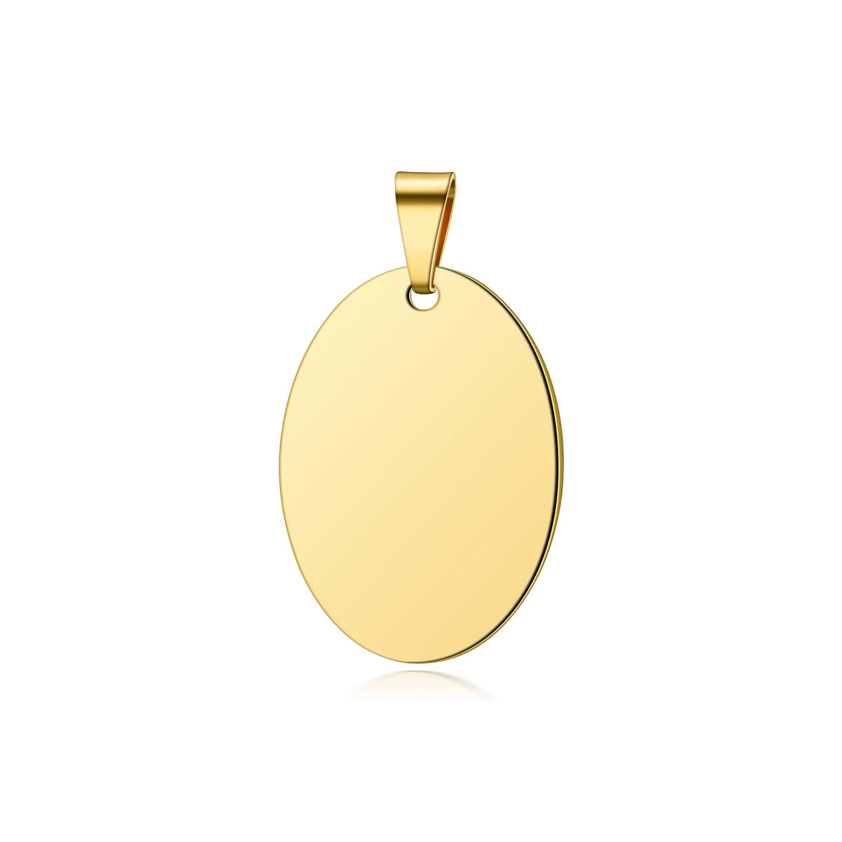 Stainless Steel Engravable Oval Cat Dog Tags ( pk of 10 ) / KT0021