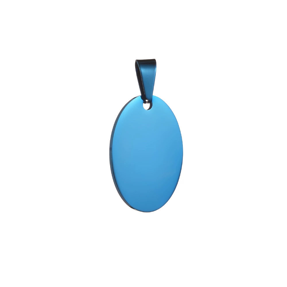 Stainless Steel Engravable Oval Cat Dog Tags ( pk of 10 ) / KT0021